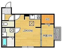 D-room熊本 1LDKの間取図画像