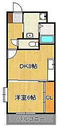 メゾン・ド・ミュゼ 1DKの間取図画像
