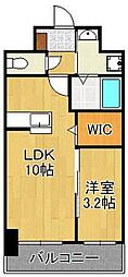 エンラージ・タワー 1LDKの間取図画像