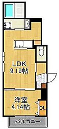 仮称)Cherim片野EAST 1LDKの間取図画像