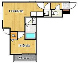 フロール・ド・セレッソ2 1LDKの間取図画像