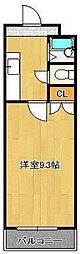 ウインズ三萩野 1Kの間取図画像