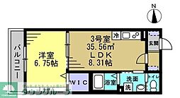 セミカ葛城 I 1LDKの間取図画像