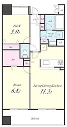 フェリシア 1SLDKの間取図画像