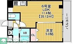 千葉市花見川区花園町マンション 1LDKの間取図画像