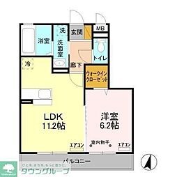 サンベルテ6 1LDKの間取図画像