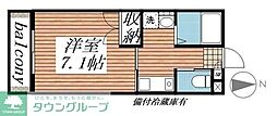 キチーム津田沼ANNEX 1Kの間取図画像