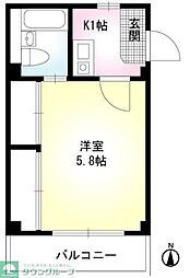 フローリッシュ南葛西 ワンルームの間取図画像
