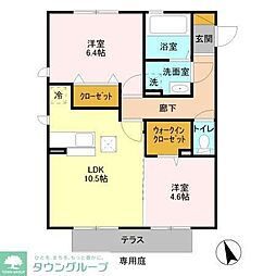 アーバンペア5 2LDKの間取図画像