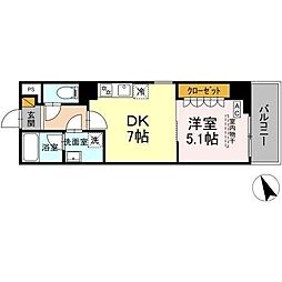 Grand Village 1DKの間取図画像