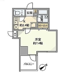 ラ・エテルノ大島ウーノ1 1Kの間取図画像