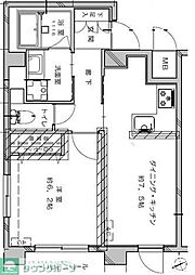 メインステージ浅草 1DKの間取図画像