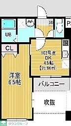 BelleAube大久保 1DKの間取図画像