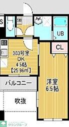 ベルオーブ大久保 1DKの間取図画像