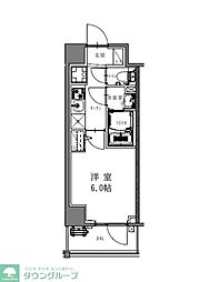 S-RESIDENCE本中山aloria 1Kの間取図画像