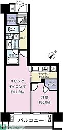 クレストシティレジデンス 1LDKの間取図画像