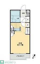 ローズガーデン36番館 ワンルームの間取図画像