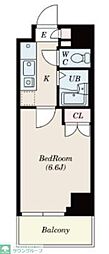 S-FORT船橋roots 1Kの間取図画像