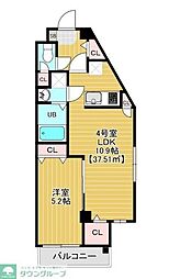 プリファード幕張 1LDKの間取図画像