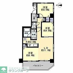 グランデュール新小岩 2LDKの間取図画像