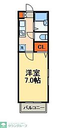 M'sコットンハウス 1Kの間取図画像