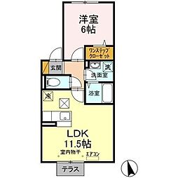 セレーノ西船 1LDKの間取図画像