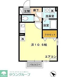 ベルテイマイ ワンルームの間取図画像