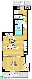 千葉市花見川区花園町マンション 1LDKの間取図画像