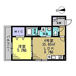 Plaisir(プレジール) 1LDKの間取図画像