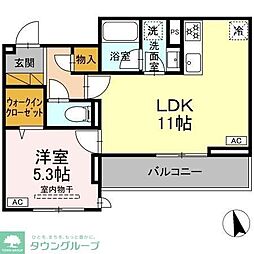Kurashiro 1LDKの間取図画像
