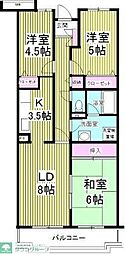 レインボーヒルズ21 3LDKの間取図画像