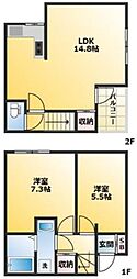 結ラフィネ(ユーラフィネ) 2LDKの間取図画像