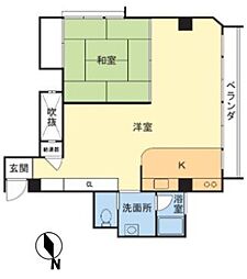 北松戸マンション 1LDKの間取図画像