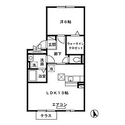 グランピア春日 1LDKの間取図画像