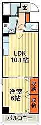 トニックコート本八幡南 1LDKの間取図画像