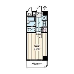 アセンズシティ2 1Kの間取図画像