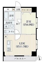 プリマベーラ船橋 1LDKの間取図画像