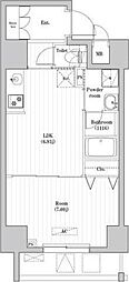 CREATIF押上 1DKの間取図画像