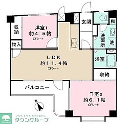 LEO六拾弐番館 2LDKの間取図画像