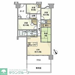ルイシャトレ船橋習志野台 4LDKの間取図画像