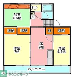 イトーコーポラス 3DKの間取図画像