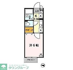 ウェストファイブ-S 1Kの間取図画像