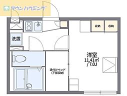 レオパレスノースヒルズ 1Kの間取図画像