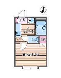 ディアロック 1Kの間取図画像