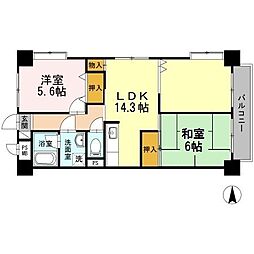 プレステージ南葛西 2LDKの間取図画像