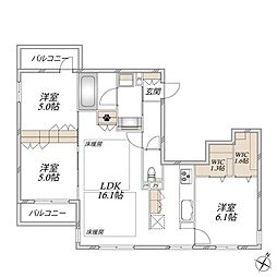 Rampart 3LDKの間取図画像
