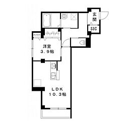 シーポート森傳 1LDKの間取図画像
