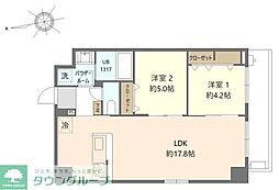 コンフォルト葛西 2LDKの間取図画像