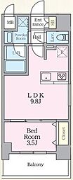 LUXENAPAWS南行徳 1LDKの間取図画像