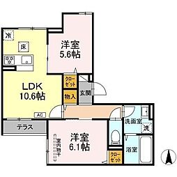 Arco Mistletoe 2LDKの間取図画像